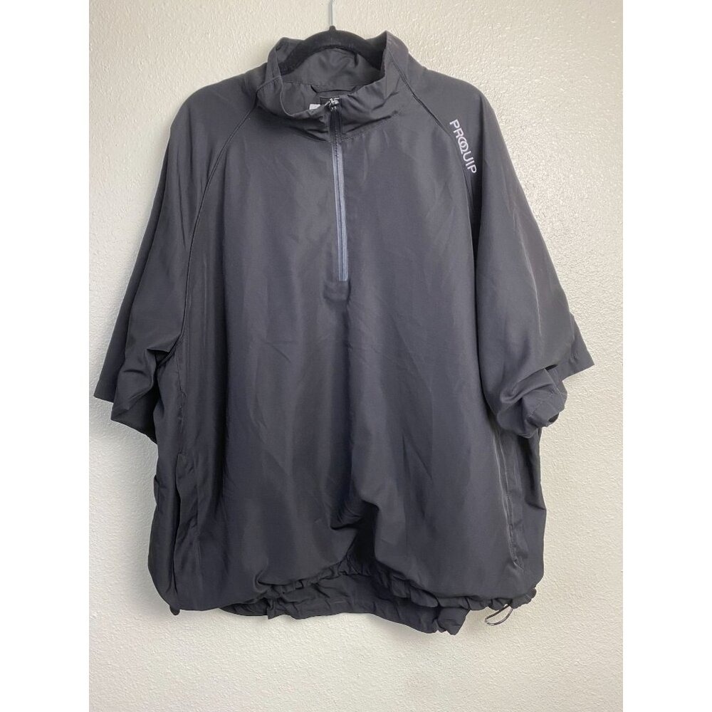 Proquip Mens Windproof Jacket XXL Black Polyester Sportswear Short Sleeve